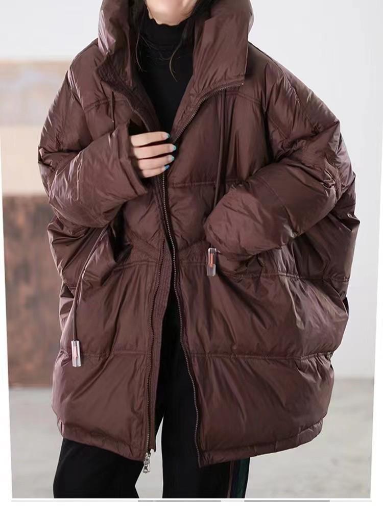 Women`s Oversized Mid-Length White Duck Down