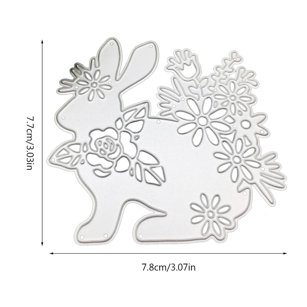 Rabbit Metal Cutting Dies Handmade Stencil Mold Embossing Pattern for Children Adults DIY Crafts Projects