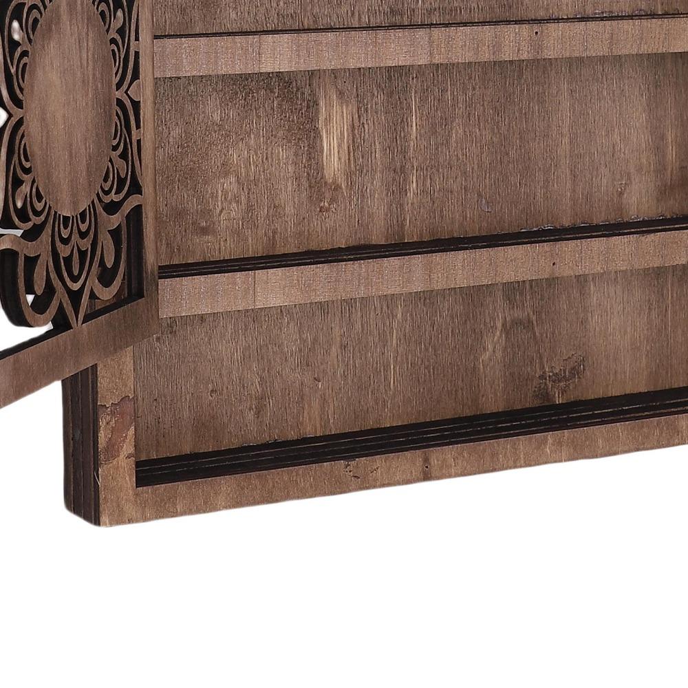 Wall Hanging Wall Crystal Display Shelf Small Wooden Wall Shelf Crystal Display Cabinet