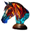 Painted Resin Animal Table Lamp Wild Animal Sculpture Stained Resin Lamp Colorful Night Light Decoration for Bedroom Living Room Christmas Gifts