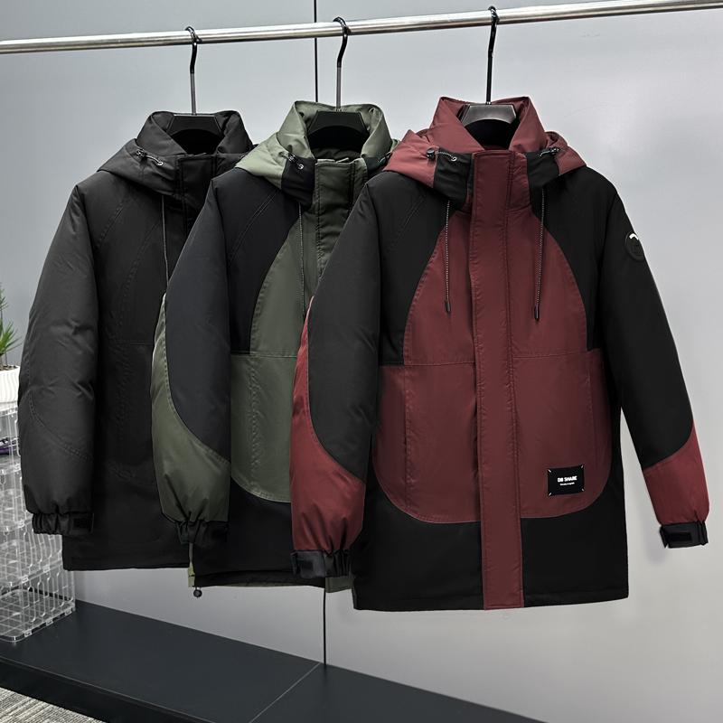 Plusstorlek 4XL-11XL Mode Vinter Herrkappa Med huva Ledig Lös Tjock Varm Oversize Ytterkläder Herrjackor