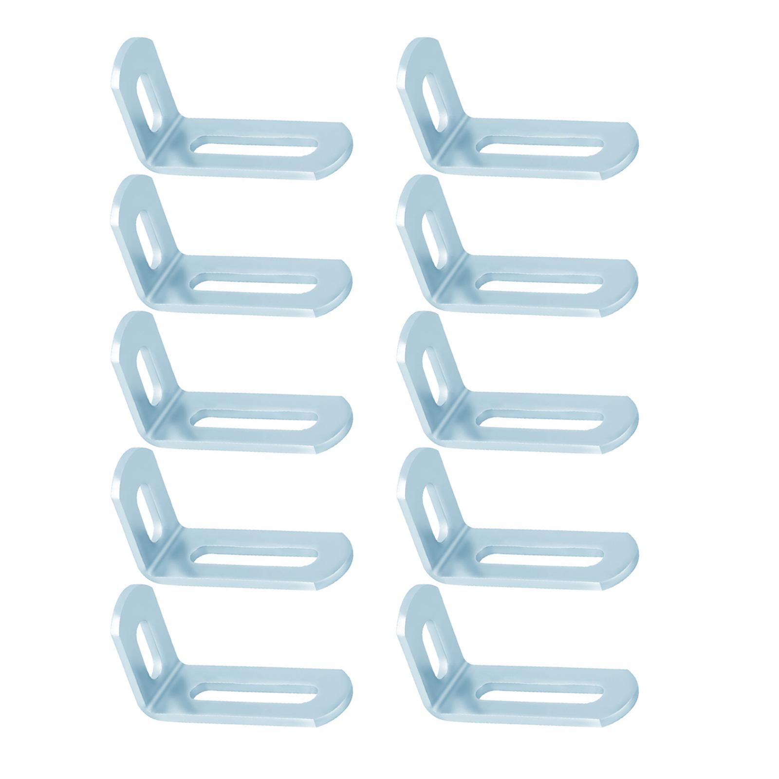 

10Pcs L Shaped Right Angles Brackets Furniture Connector Quick Install Shelf Brackets For Fixing Furniture, Tables, Chairs 31x51x19mm