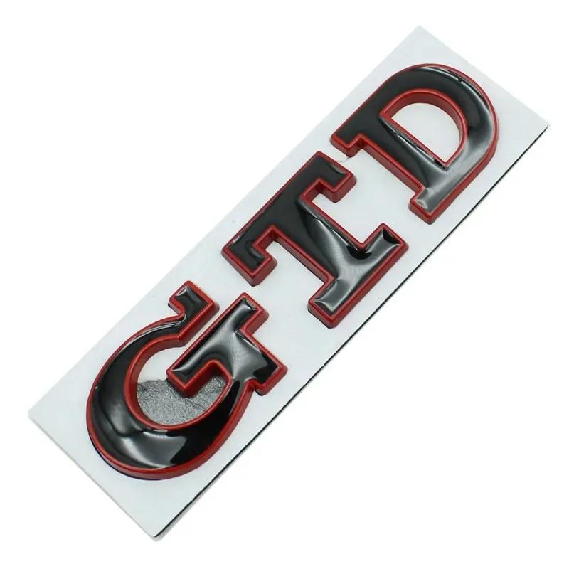 3D Metal GTD Style Emblem - For Rear Trunk & Front Grill, Compatible with Select VW Polo/Golf MK4-MK7 Models Auto Accessories