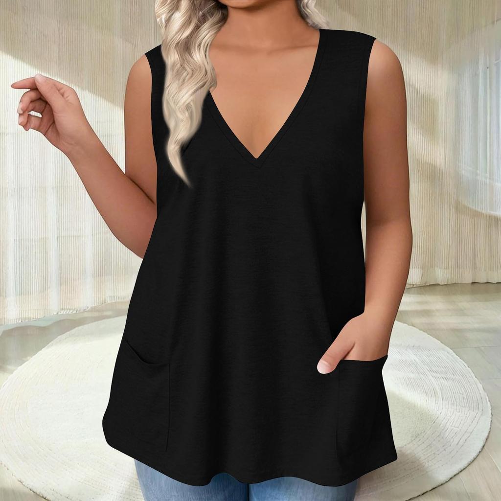Womens Tank Top Dressy Casual Shirts Summer Loose Fit Camisole Cute Trendy Clothes Sleeveless Blouses