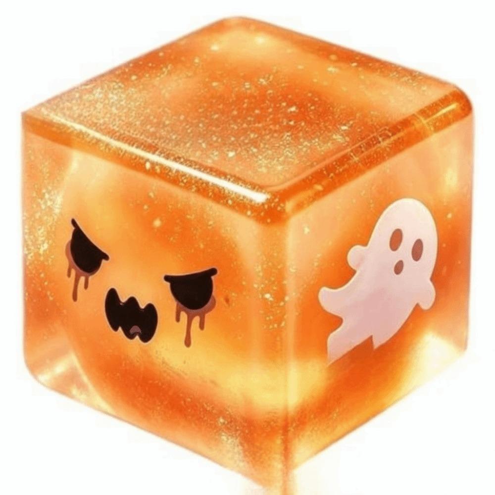 Spooky Design Fidget Toy Slow Rebound Stress Relief Toy Fidget Squishy Cube Halloween