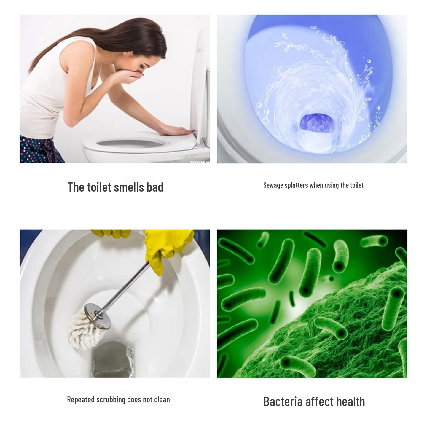 Lemon-Scented Toilet Cleaner Foam - 450g | Stain Removal, Descaler & Deodorizer Spray