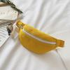 Children Casual Canvas Chest Bags Fanny Bum Purse Simple Daily Waist Bag Messenger Packs Candy Travel Solid Color Crossbody Bags