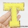 A-Z Big Size Letter Patches For Clothing Yellow Color Iron On Patches On Clothes Sew On Stickers Applications(8Cm)