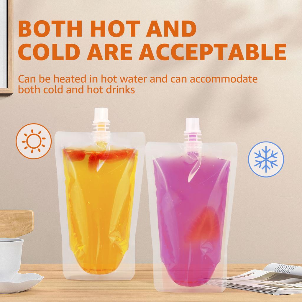 100Pcs 250ML/500ML Packaging Bags Liquid Beverage Milk Lotion Cosmetics Shampoo Shower Gel Bags Clear Portable Travel