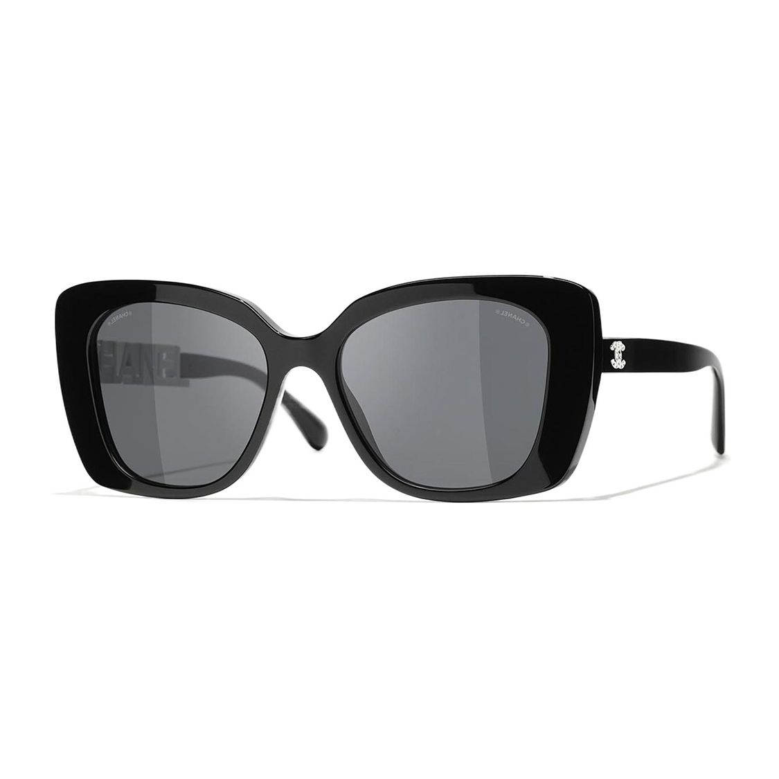 

Chanel Butterfly Shape Sunglasses Women sunglasses Black White CH5422BA-1026S4