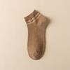 Men Spring and Summer New Two Bar Simple Sports Cotton Breathable Sweat Absorbing Short Tube Socks