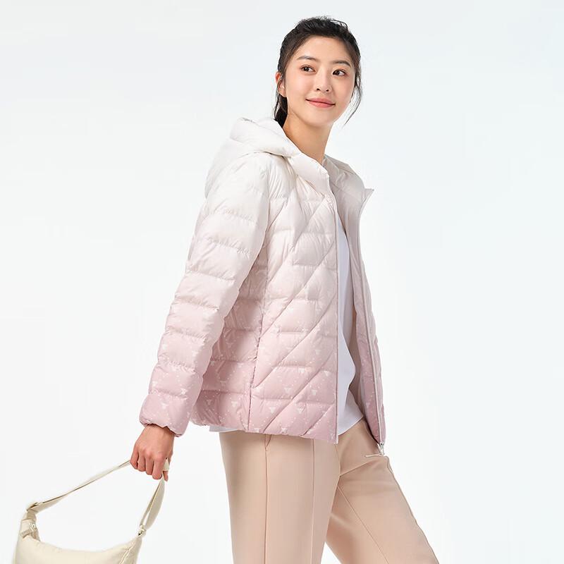 Tanbor Women's Lightweight Hooded Short Down Jacket