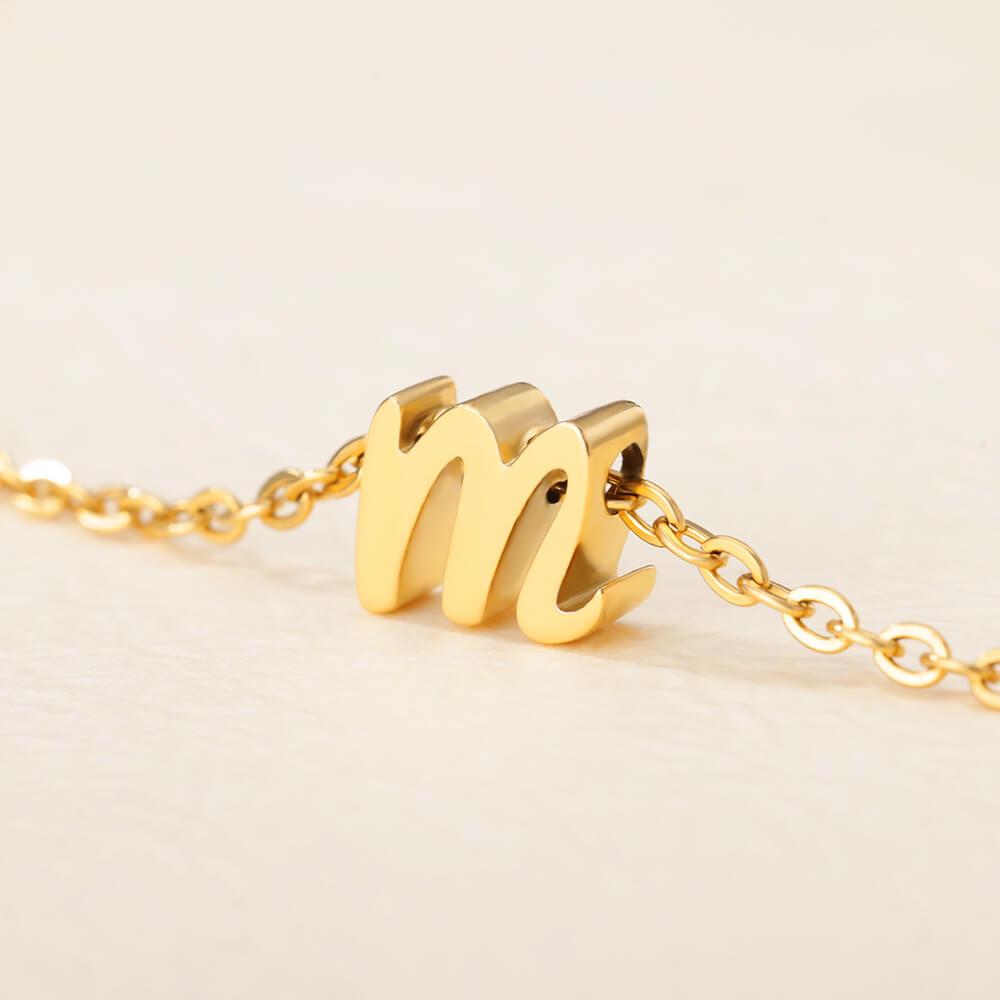 Stainless Steel Lowercase Letter Pendant Necklace