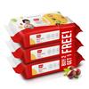 LuvLap Feuchte Babytücher Mit Jojobaöl Und Vitamin E - Parabenfrei, Hypoallergen (3er-Pack, 72 Tücher)