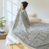Four-layer Cotton Gauze Tassel Edge Throw Blanket Towel Quilt Sofa Towel Single Double Lunch Blanket Multi-use Cover Blanket For Home