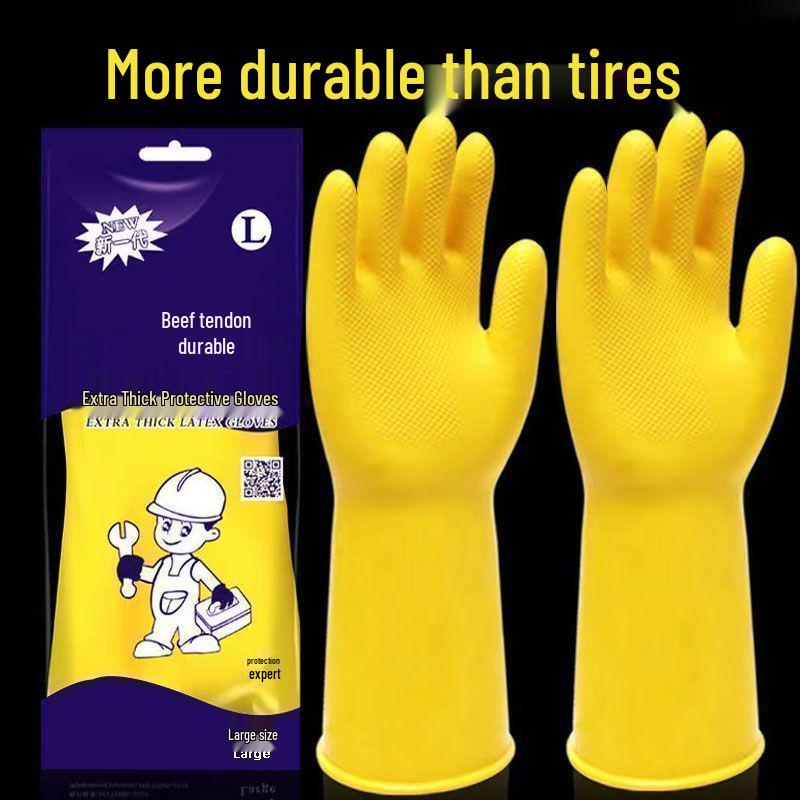 Enhanced Women's Latex Gloves for Household Cleaning