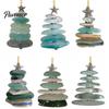Ornamenti a Tema Oceanico Calendario dell'Avvento di Natale in Vetro Marino, Scatola Conto alla Rovescia di 24 Giorni con Accessori Decorativi Stagionali Ornamenti per Albero in Acrilico,