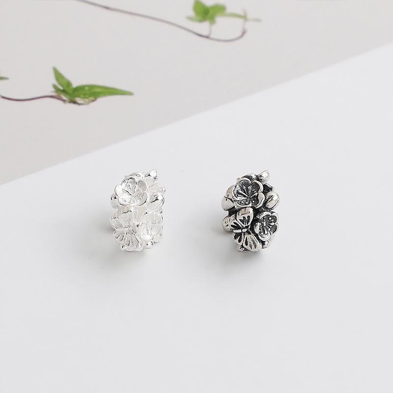 S925 Sterling Silver Butterfly & Flower Spacer Beads for DIY Bracelets, Necklaces, and Accessories.