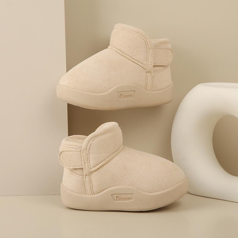 Velvet-Lined Winter Snow Boots for Infants, Soft Sole Non-Slip Shoes for Ages 1-4