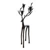 Black Reindeer Statue Candle Holder Vintage Iron Art Candlestick Home Office Living Room Taper Candle Stand Table Centerpiece Ornament
