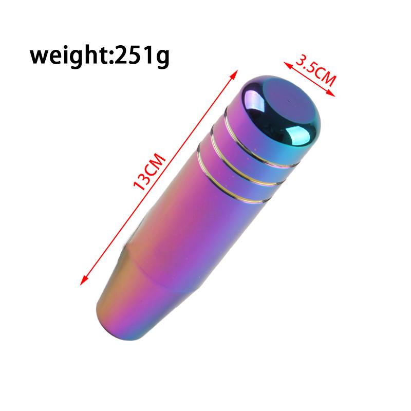 Universal Auto 13cm Length Manual Transmission Gear Aluminum Gear Shift Knob Racing Car Shift Gear Knob With 3 Adapters