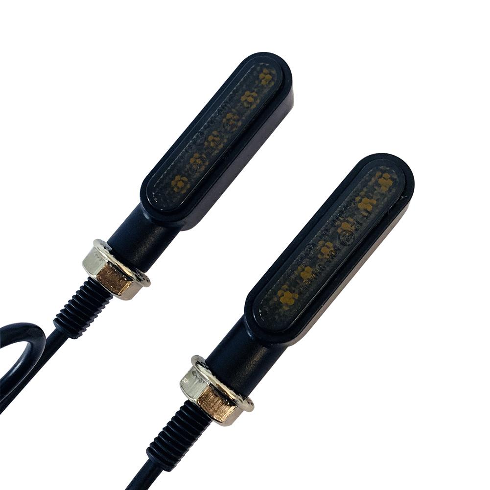2 Pièces 6LED Mini 12V Clignotant de Moto Lampes Indicateurs Clignotant Ambre Moto