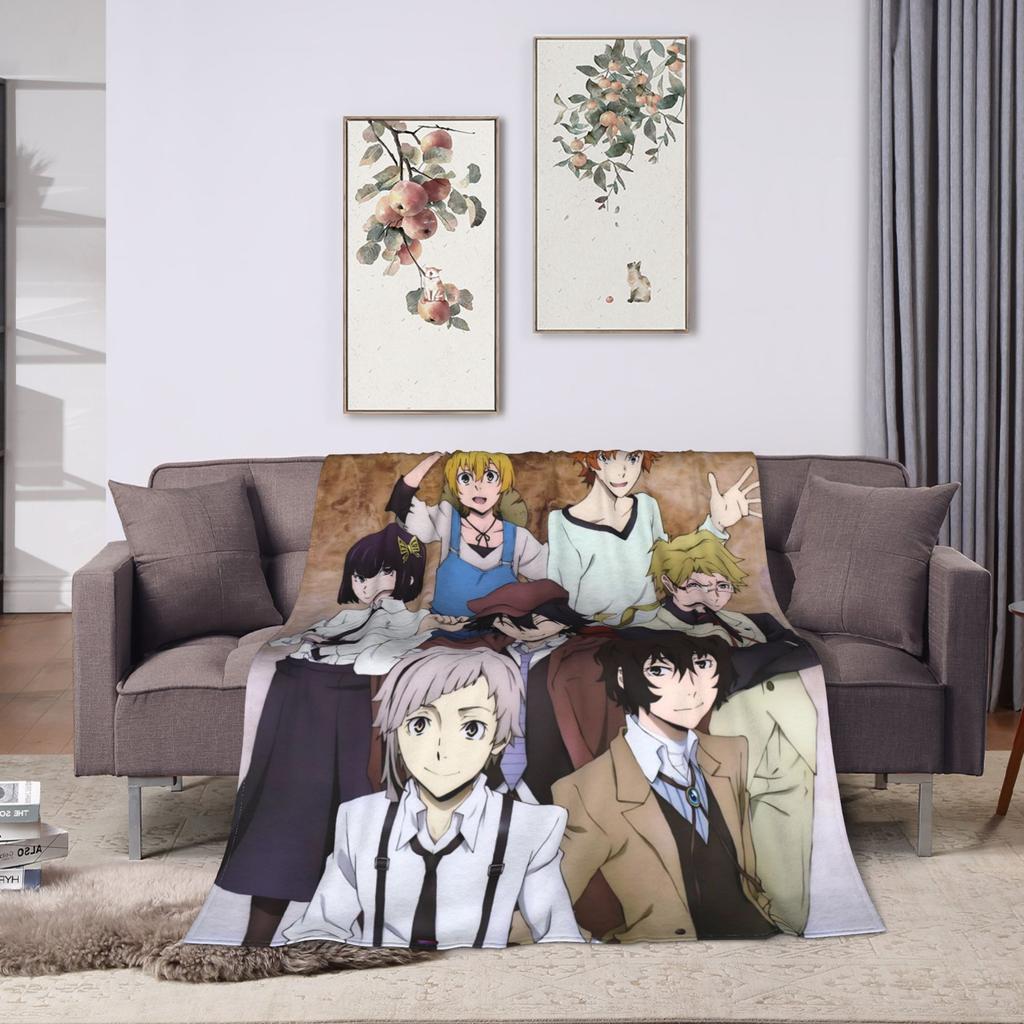 Bungo Stray Dogs Rampo Blankets Flannel All Season Multifunction Warm Throw Blanket for Home Office Rug Piece