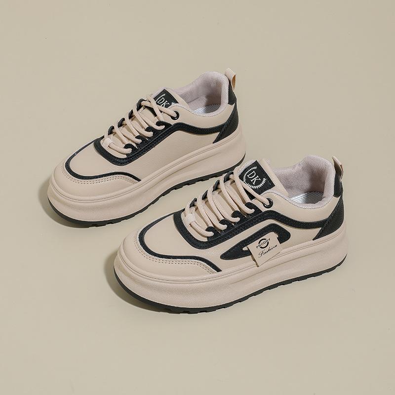 

Autumn new Korean breathable little white shoes female students platform versatile casual sports board shoes-1 35 чёрный