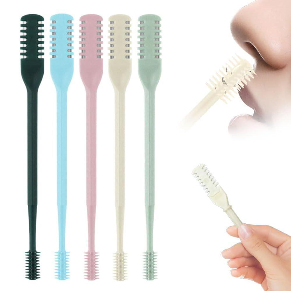 5pcs 360° Double-Headed Nose Hair Trimmer with Storage Box