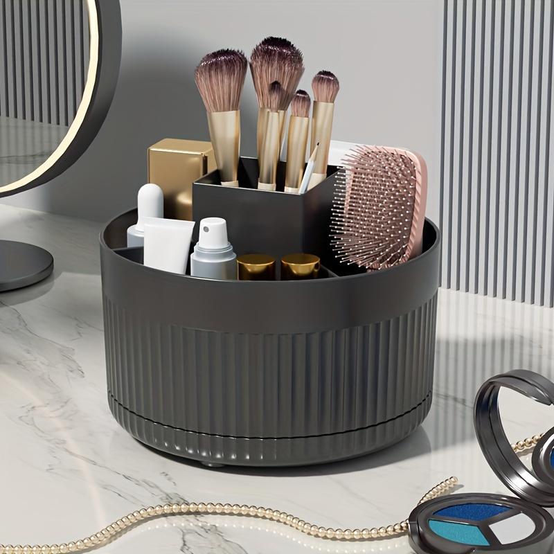 1PC 360° Rotating Makeup Storage Box, Desktop Makeup Organizer, Cosmetic Brush Holder, Lipstick Eyebrow Pencil Holder