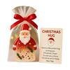 Recycled Acrylic Santa Pocket Gift Hanging Craft Holiday Decorations For Indoor Christmas Party Setups Accessory