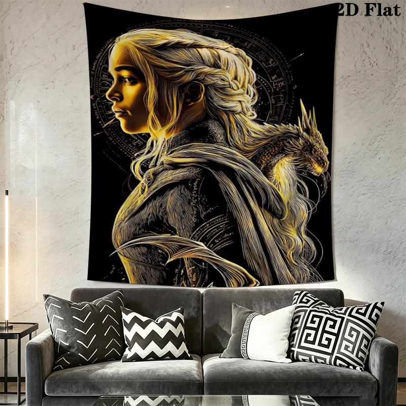 Game of Thrones Wall Tapestry Aesthetic Wall Hanging Printed Fabric Blanket Decorative Tapestries for Bedroom Living Room Home Decor