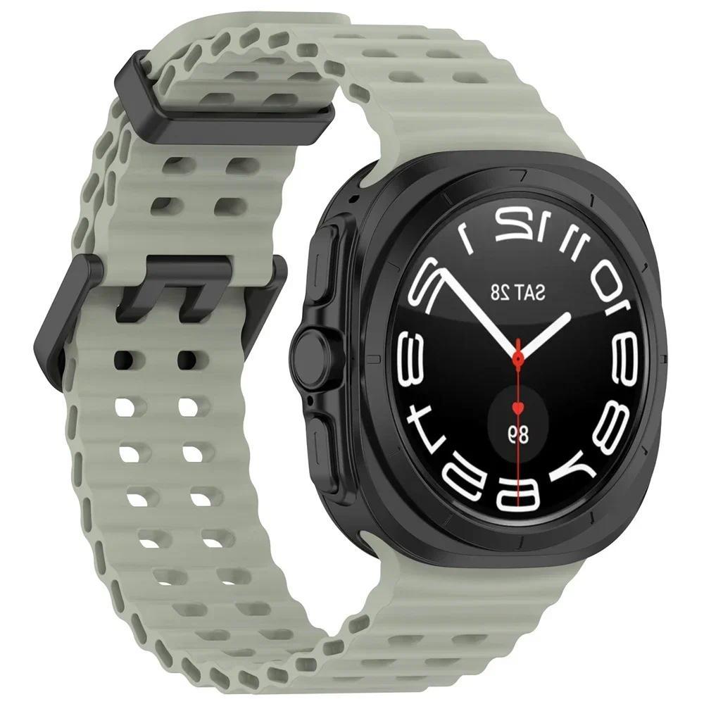 Silicone Strap For Samsung Galaxy Watch Ultra Band Watch 7 Ultra 47mm Bracelet Correa Watchband SM-L705F Watch Bands Accessories