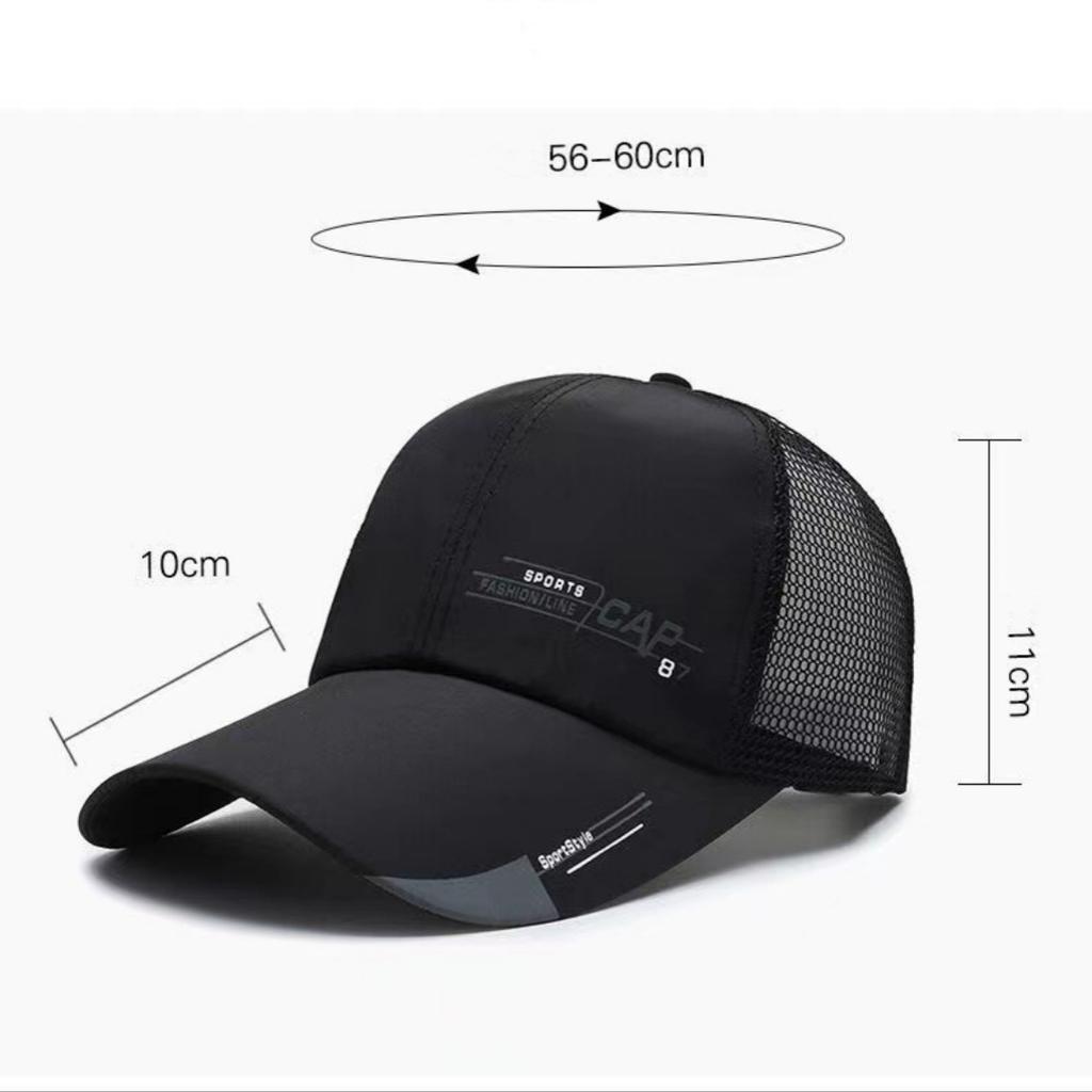 Casquette snapback visière plate, séchage rapide