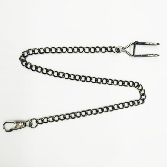 2Pcs Men Pocket Watch Chain Heavy Duty Lightweight Vintage Alloy Clip-on Pocket Watch Chain Fashion Jewelry Replacement Accessory