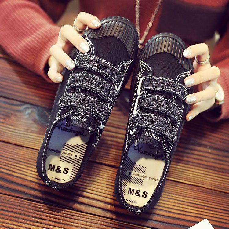 Fashion Black Spring Autumn Ladies Footwear Canvas White 39 Comfortable and Elegant Women's Shoes On Sale New Arrival 2024 Cheap Deals H