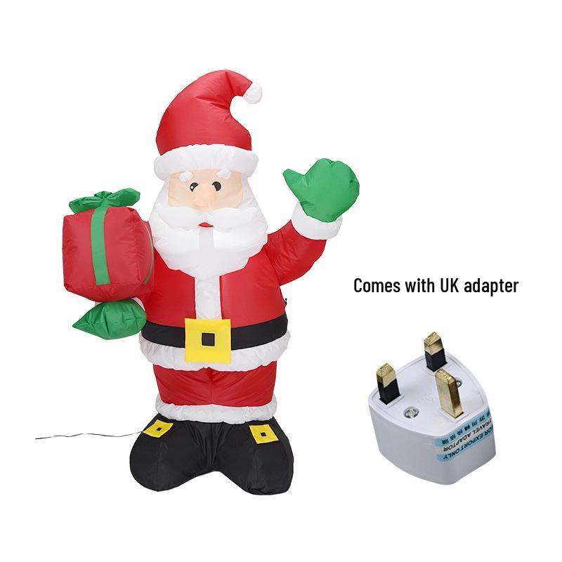 1.35m Inflatable Santa Claus Gift Bag Christmas Yard Decor