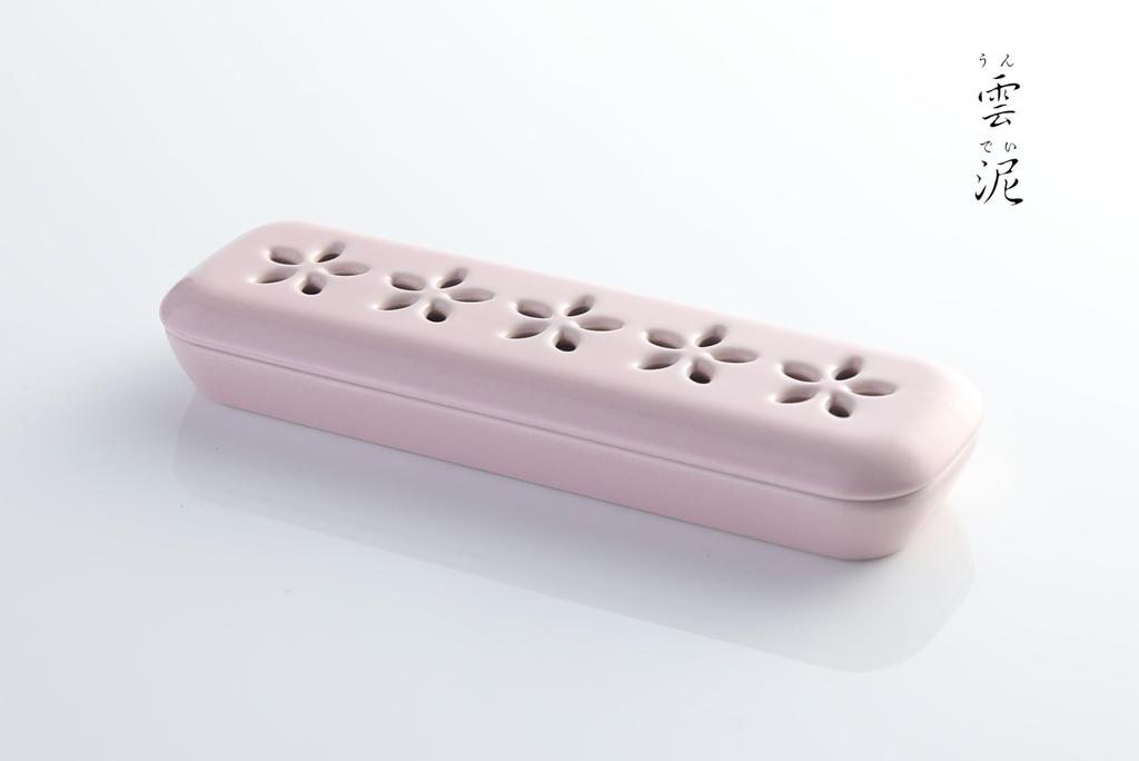 Incense holder Stylish cherry blossom design incense Healing incense holder that can be placed Incense Buddhist altar Ceramic product with safety in