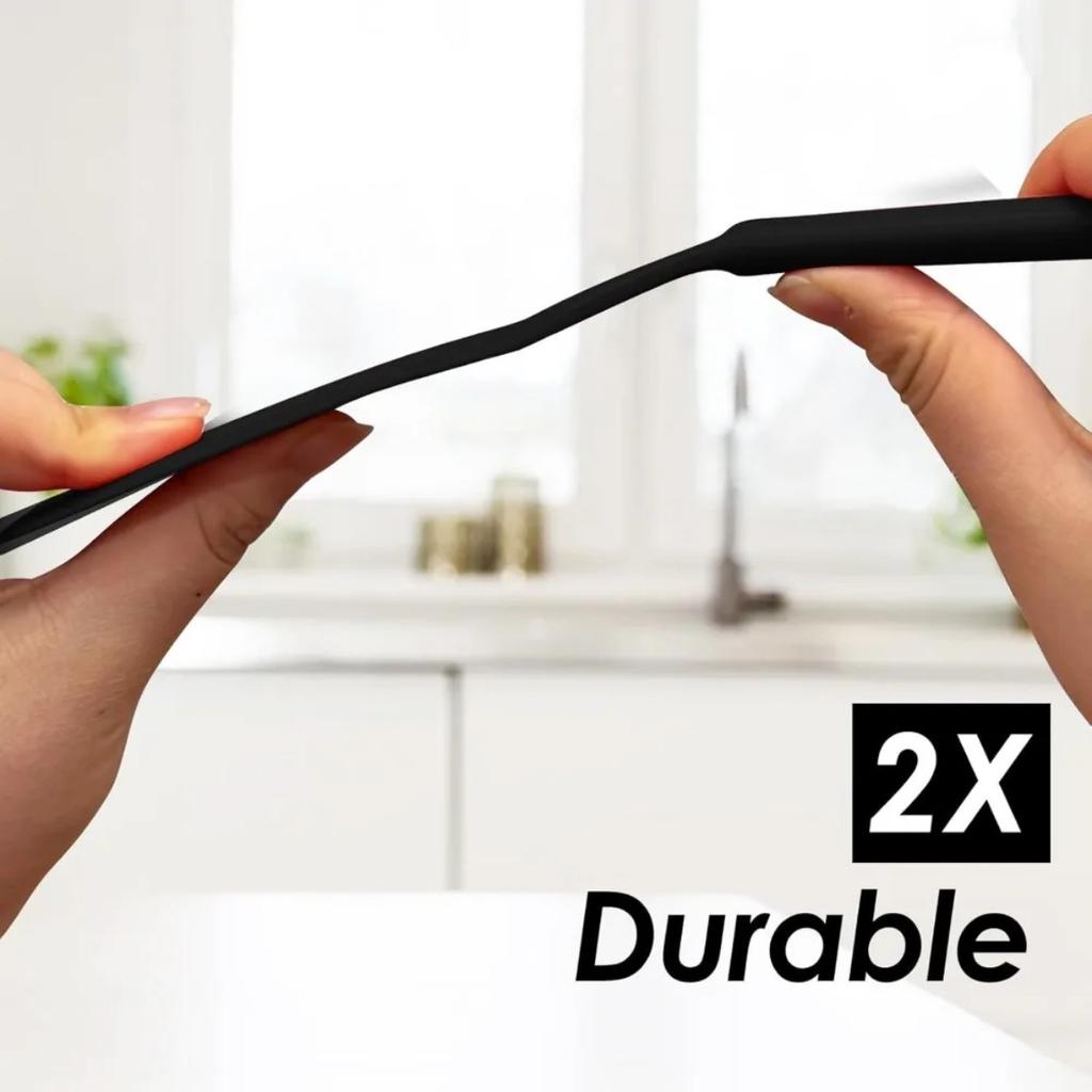 1Pcs Food-Grade Silicone Thin Spatula, Heat-Resistant Non-Scratch Tool for Omelette Pancake Steaks Eggs Nonstick Cookware