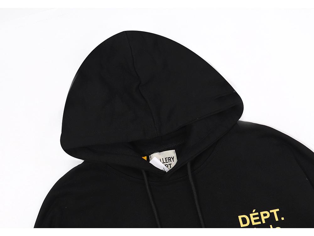 Unisex Retro-Inspired GALLERY DEPT Terry Cloth Hoodie with Cracked Print Design