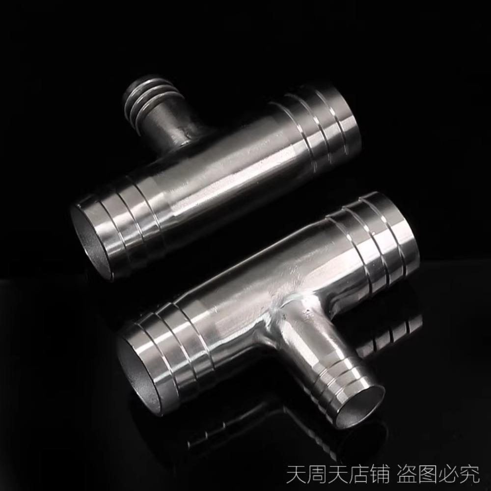 6 8 10 12 14 16 19 20 25 32 38-51mm Riduttore a T con Innesto per Tubo 3 Vie Divisore Acciaio Inossidabile 304 Raccordo Raccordo per Tubo