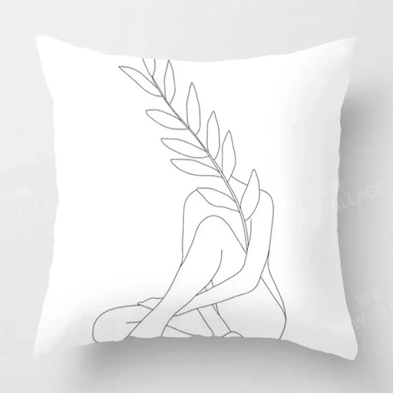 Severský podzimní domácí dekorace Podzimní povlak na polštář Potah na polštář na pohovku Sametový Moderní Morandi