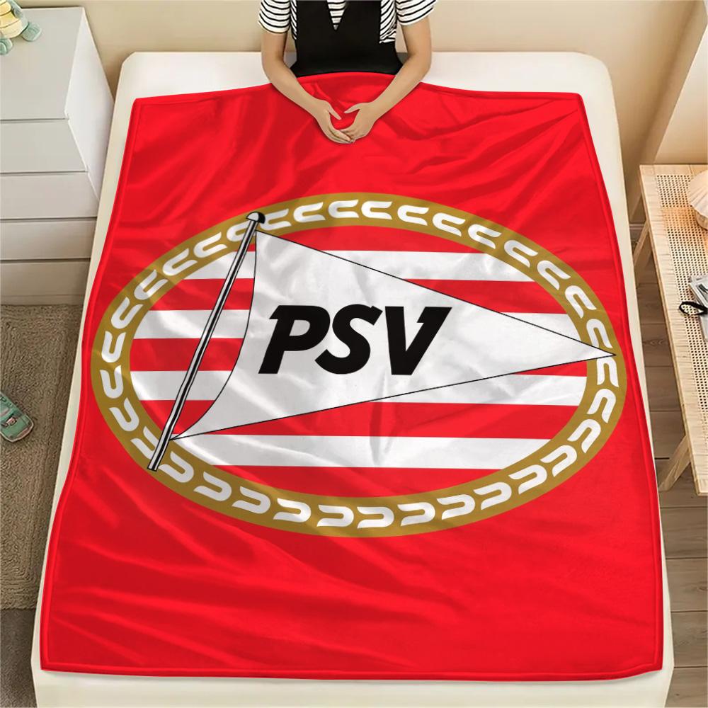 Manta de Franela con Estampado PSV Eindhoven, Alta Calidad, Cómoda para Todas las Estaciones, Decoración del Hogar, Calidez y Confort