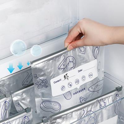 HUAHUA Extra Große Aluminiumfolien-Lebensmittelaufbewahrungs-Küchentaschen mit einfachem Reißverschluss, auslaufsicher und gefriersicher, 10 Stück/Beutel. HUAHUA