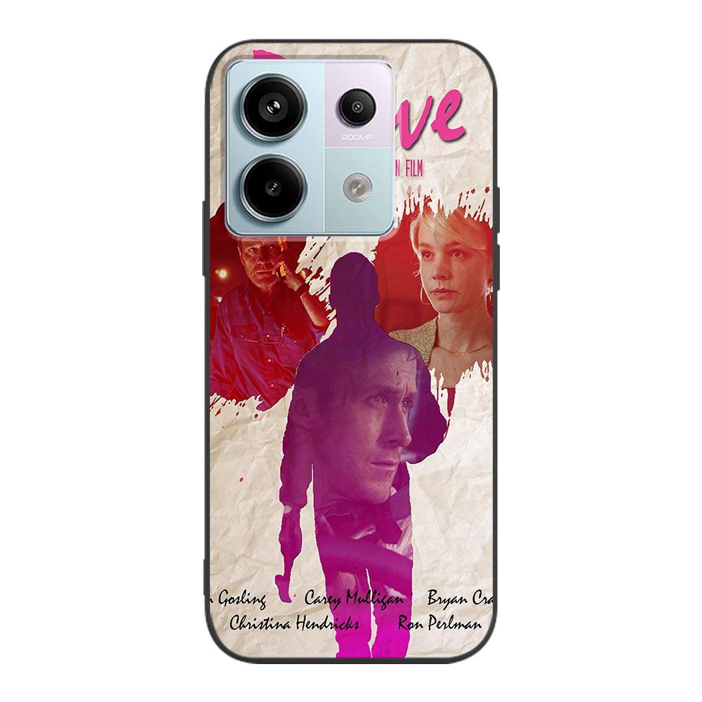 Movie Drive Ryan Gosling Art Case for Xiaomi Redmi 10 10C 9C 9A 9i 9 Prime 9T 12 12C 10A K40 Pro Black Soft TPU Phone Bag Cover