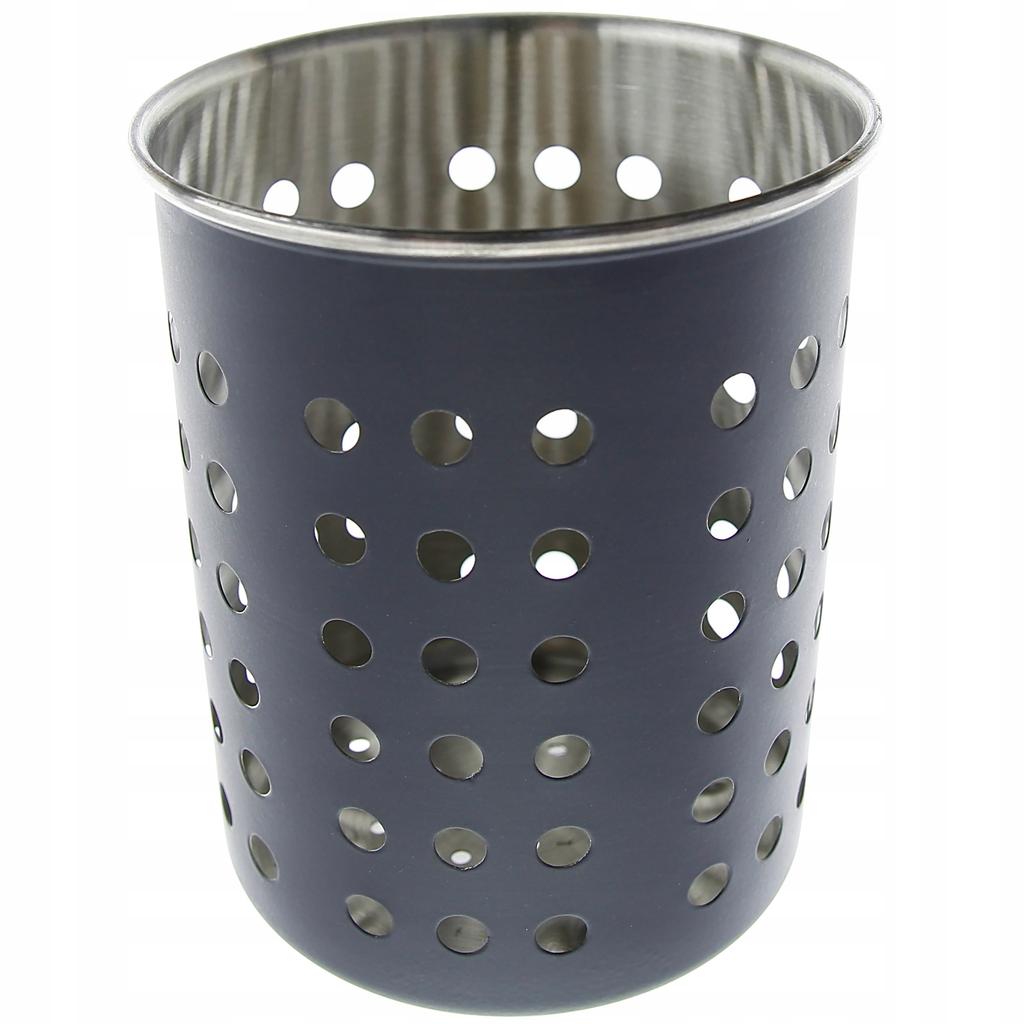 Cutlery Container Organizer Basket Black Steel