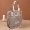 Fashionable Casual Mesh Makeup Bag Large Capacity Handheld Multifunctional Partition Travel Grooming And Storage Bag