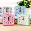 Candy-colored Bedroom Alarm Clock Portable Analog Dial Square Ornament