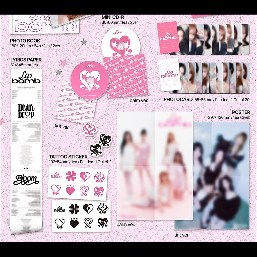 RESCENE [lip Bomb] The 3rd Mini Album (tint Ver. / Balm Ver.) + Free Gift