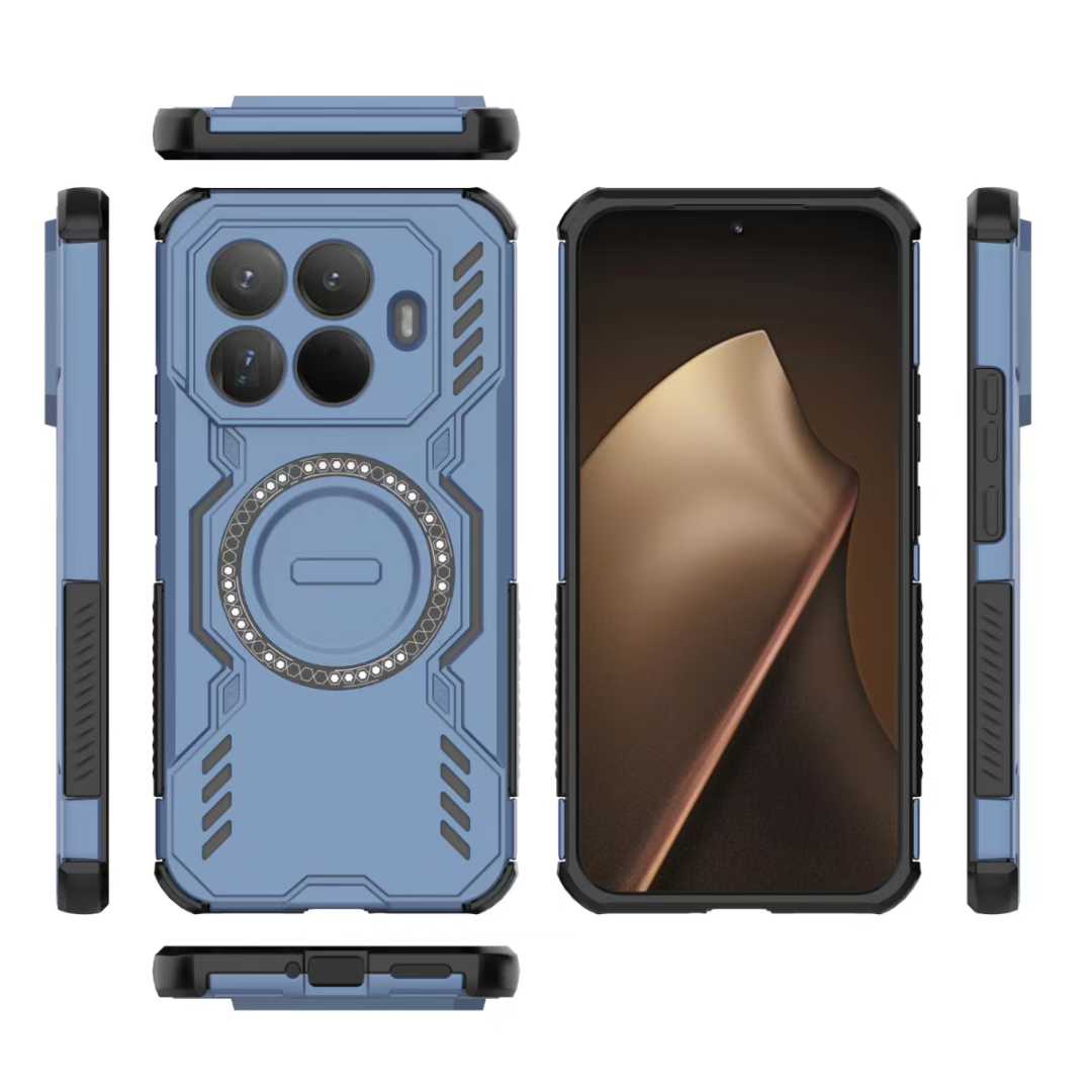 

Rugged Armor Protect Back Cover For Xiaomi 15T Pro 17 ProMax Redmi Note 15 Pro Plus 15 15C Magnetic Wireless Charging Phone Case Xiaomi 17 Pro